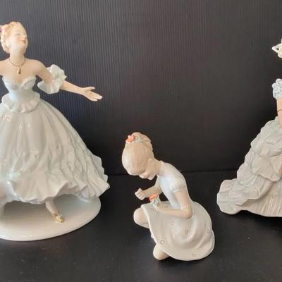 Vintage Wallendorf Porcelain Ballerina Figures + (DR)