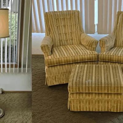 Vintage Steinhafel's Chairs & Ottoman (LR)