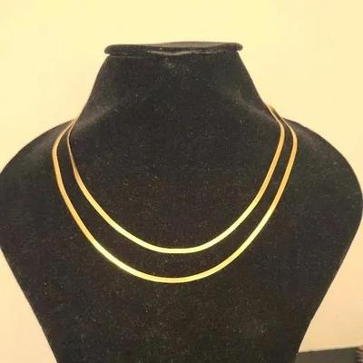 Pair of Italian 14K Gold Necklaces (BR2)