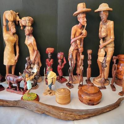Hand Carved Figures + (G)