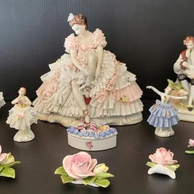 Vintage Dresden Figurines + (DR)