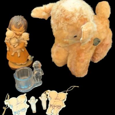Kewpie Minis, Glass & Ornaments, ANRI Ferrándiz "Spring Arrivals" Figurine & Gund Musical Lamb
