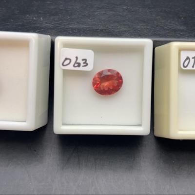 Andesine-Labradorite Oval 2.50CT & 3.30CT And Labradorite Red Oval .95CT