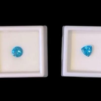 Apatite: Cube- 0.60CT, Round- 1.70CT, Triangle- 1.40CT (2)