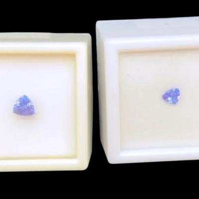 .35CT And .45CT Trillion Cut Tanzanite