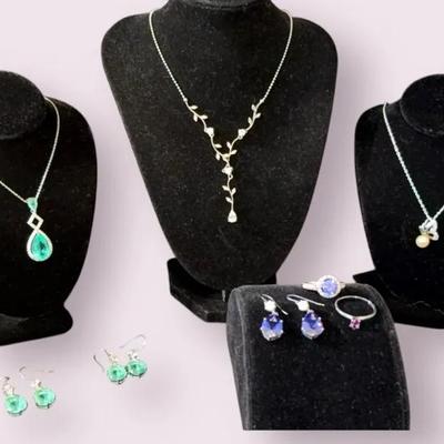 Sparkly, Sterling Silver Lot 