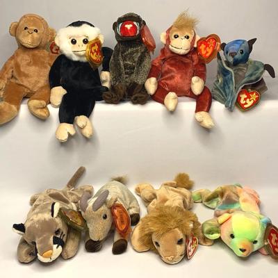Regular Size ty Beanie Babies: Monkeying Around And More