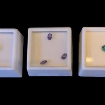 Brazilian Apatite- Round- 0.75CT (2), 1.00CT. Oval- 1.05CT, 2.50CT
