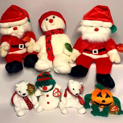 Regulr And Larger Size ty Beanie Babies Holiday Edition