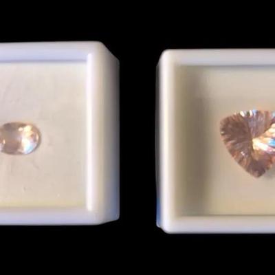 Morganite: Oval- 1.30CT & Triangle- 6.30CT