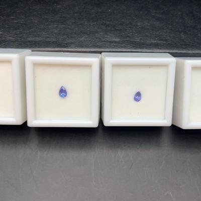 Tanzanite Pear Shaped .30CT Each (4 Gemstones)