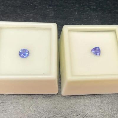 Tanzanite - .35CT Trillion And .75CT Round