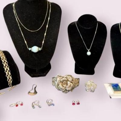 Assorted Lot of Sterling Silver Jewelry 