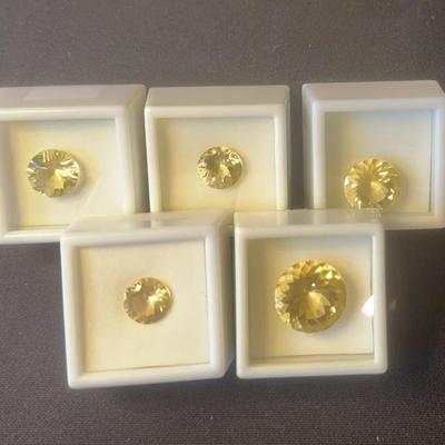 RD And TR Yellow Labradorite 5 Stones 4-18.9 CT