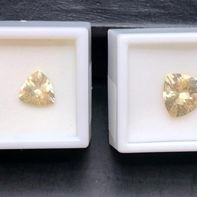 Labradorite Yellow Trillion 2.75CT Pair, 3.00CT, 6.75CT & 20.00CT