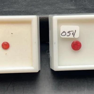 Andesine-Labradorite Round .25CT (2) & .75CT And Labradorite Red Round 1.55CT