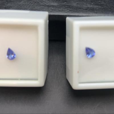 Tanzanite Pear Shaped .45CT Each (2 Gemstones)