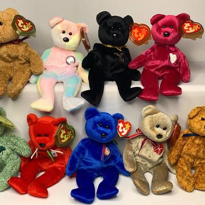 Regular Size ty Beanie Baby Bears Including The End
