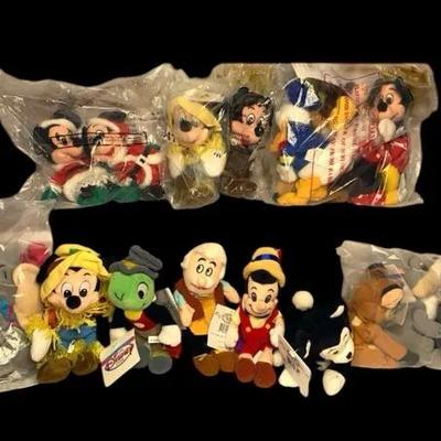 Disney Character Bean Bags: Mickey Mouse & Friends, Dumbo, Pinocchio, & Bambi