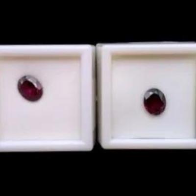 Oval Garnets: 3.0CT 10x8mm Rhodolite, 2.6CT 10x8mm Rhodolite, 2.5CT 10x8mm Indian Rhodolite, & More