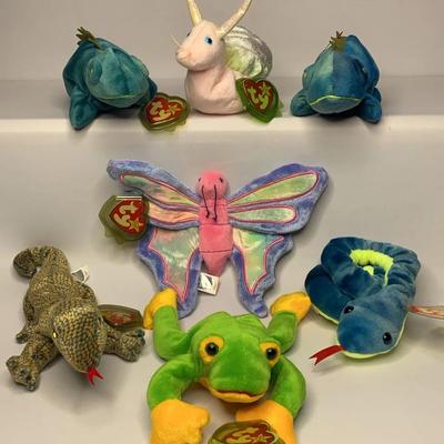 Regular Size ty Beanie Babies: Amphibians, Reptiles And More