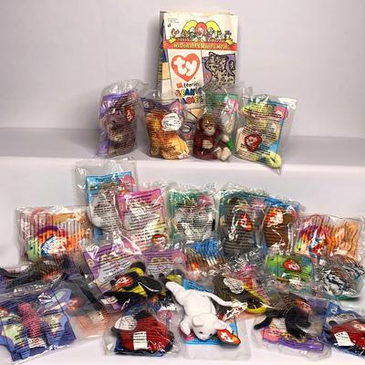 Vintage ty Beanie Babies From McDonald’s Happy Meals & A Happy Meal Bag