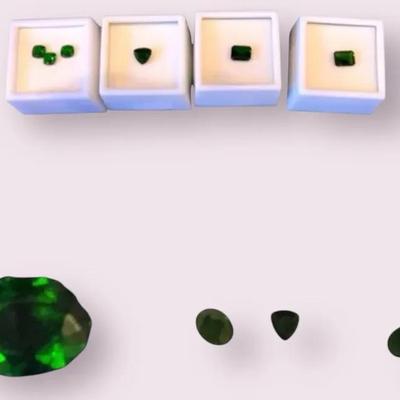  Chrome Diopside- 1.00CT, 1.25CT, 2.00CT (2), & 4 Loose Stones