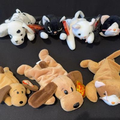 Ty Beanie Babies - Puppies & Kitties Lot 