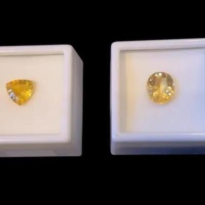 Brazilian Heliodor: Triangle- 1.25CT, 2.20CT, Oval- 3.90CT (2)