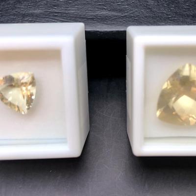 Labradorite Yellow Trillion 6.00CT & 19.75CT