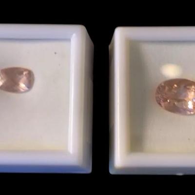 Morganite: Cube- 1.30CT & Oval- 3.75CT