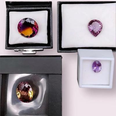 2 Large Amethysts And 2 Large Ametrines (See Photos For Details)