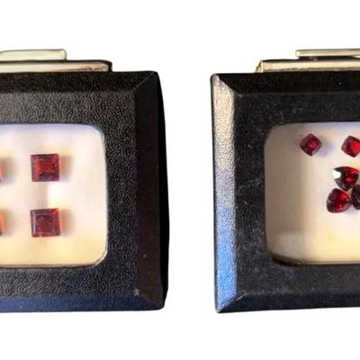 Garnet: Mozambique 1.30 CT Set Of 4 & Navaho Res. 0.65CT Mixed Patch In Sealed Box 