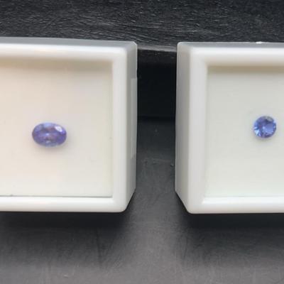 Tanzanite - 1.00CT Oval And .30CT Round 