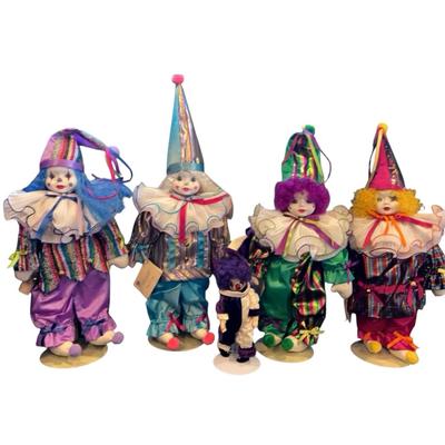 Send In The Clowns - Limited Edition Musical Porcelain Dolls By Betty Jane Carter Plus Steph Clown