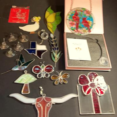Collection Of Stained Glass Pieces 