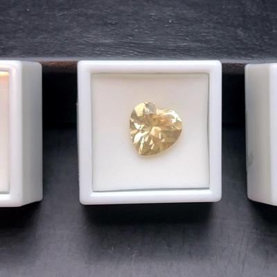 Labradorite Yellow Heart Shaped 7.50CT (2) & 10.00CT