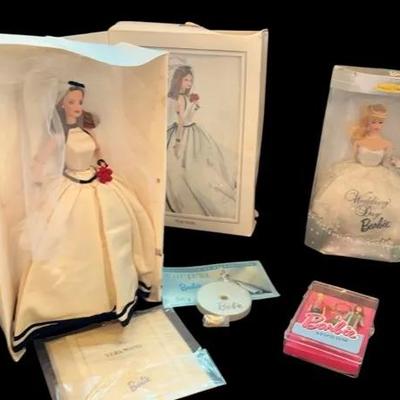 Barbie Collection In Original Packaging - Vera Wang Limited Edition, Wedding Day & Barbie Keychains