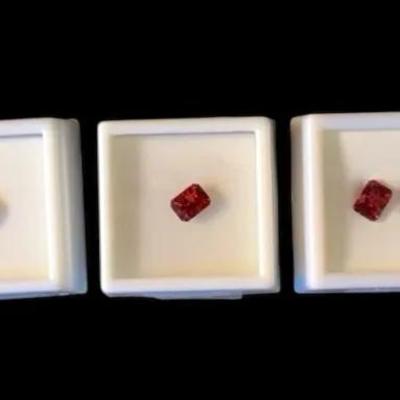 Garnet: Cube Messonite- 1.50 (2), Mozambique- 1.40, 1.40CT (2), Rhodolite  2.00CT