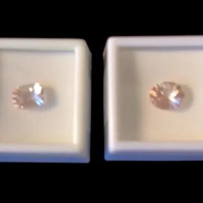Morganite: Cube- 2.00CT (2), Oval- 2.00CT, Triangle- 1.75CT