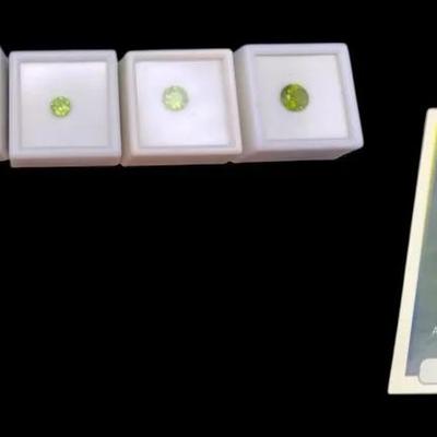 Peridot - Round Cuts - 1.50CT-3.70CT (5 Gemstones)