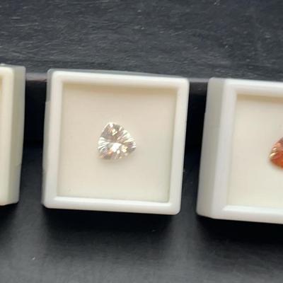 Variety Of Trillion Cut Gemstones