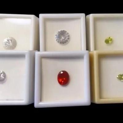 Danburite CRYSoBerYL Padparadscha 6 Stones Variety Lot 