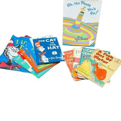 Vintage Dr Seuss Books With Bag 