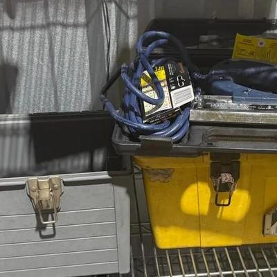 1 Craftsman And 1 Plano Toolbox And Electric Nail Gun 