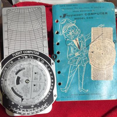 Vintage Jeppesen Model CSG Flight Computer with Briefing Booklet