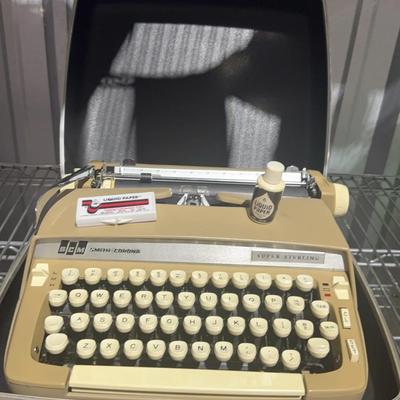 Vintage Smith-Corona Super Sterling Typewriter + Liquid Paper Set