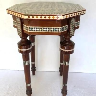 Egyptian Small Mother-Of-Pearl Inlaid End Table