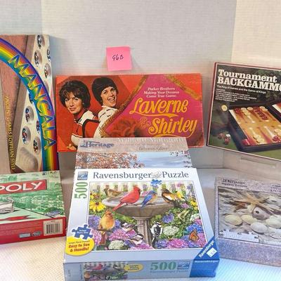 Vintage Laverne and Shirley game, 3 new games and 3 new puzzles