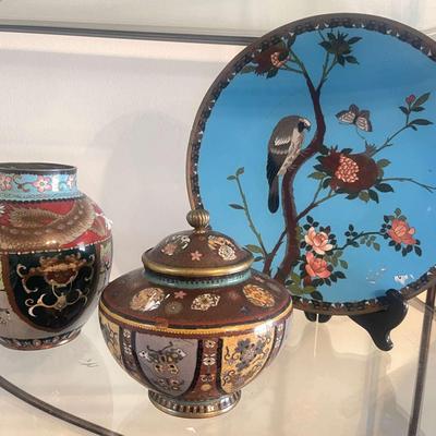 Finely crafted vintage cloisonne pieces